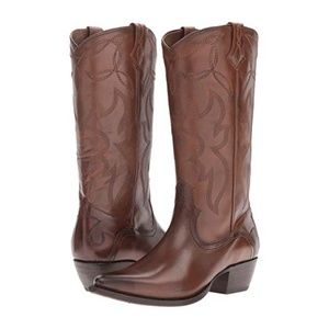NEW FRYE SHANE Western Tall Boot Tan Womens 10 M